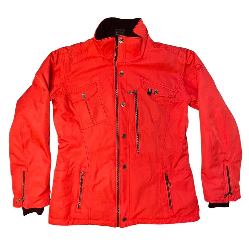 Obermeyer Jacket Women Sz 10 Red Ski Snowboard Insulated